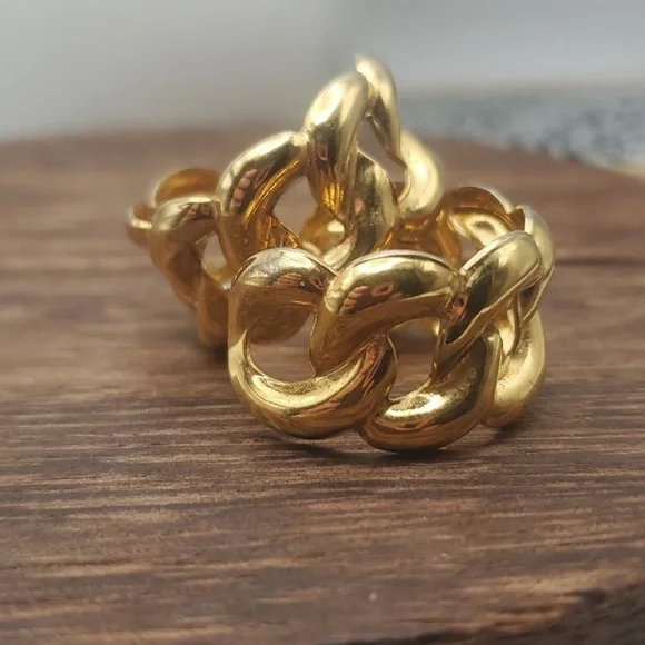 E297 high end fashion estate buckle hoops earrings - Picture 2 of 2